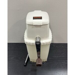 Vintage Swing-A-Way Vacu-Base Ice Crusher Hand Crank White Model 4909 WORKS